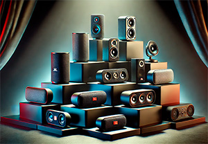 Podium avec enceintes Bluetooth de toutes tailles