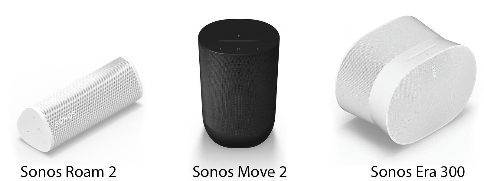 Exemples d'enceintes Sonos